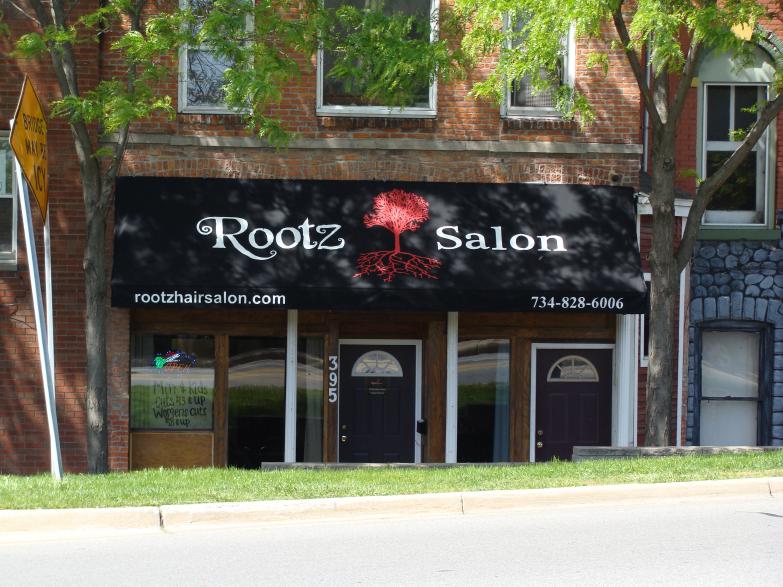 Rootz Hair beauty Salon Dundee, MI awning